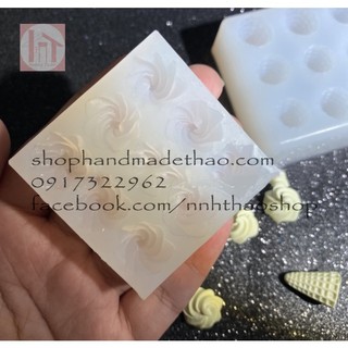 Bộ khuôn kem ốc quế cho đất sét / resin