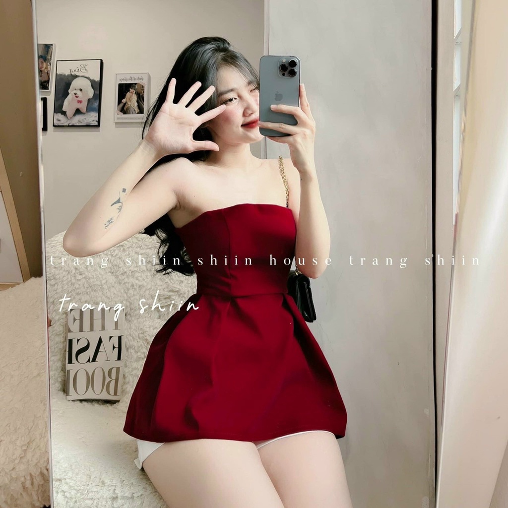 [11.11 Sale Freeship] Set thời trang xinh xắn,set bộ áo nhung cup ngực ôm eo kèm quần short chất for đi chơi dạo phố mtb