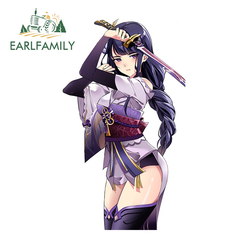 Đề Can vinyl Dán Trang Trí Kính Chắn Gió Xe Hơi Họa Tiết demon slayer 13Cmx7.7Cm