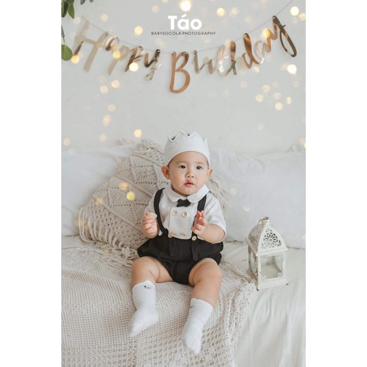 Set đồ hoàng tử cho bé trai chụp hình sinh nhật phong cách Hàn Quốc