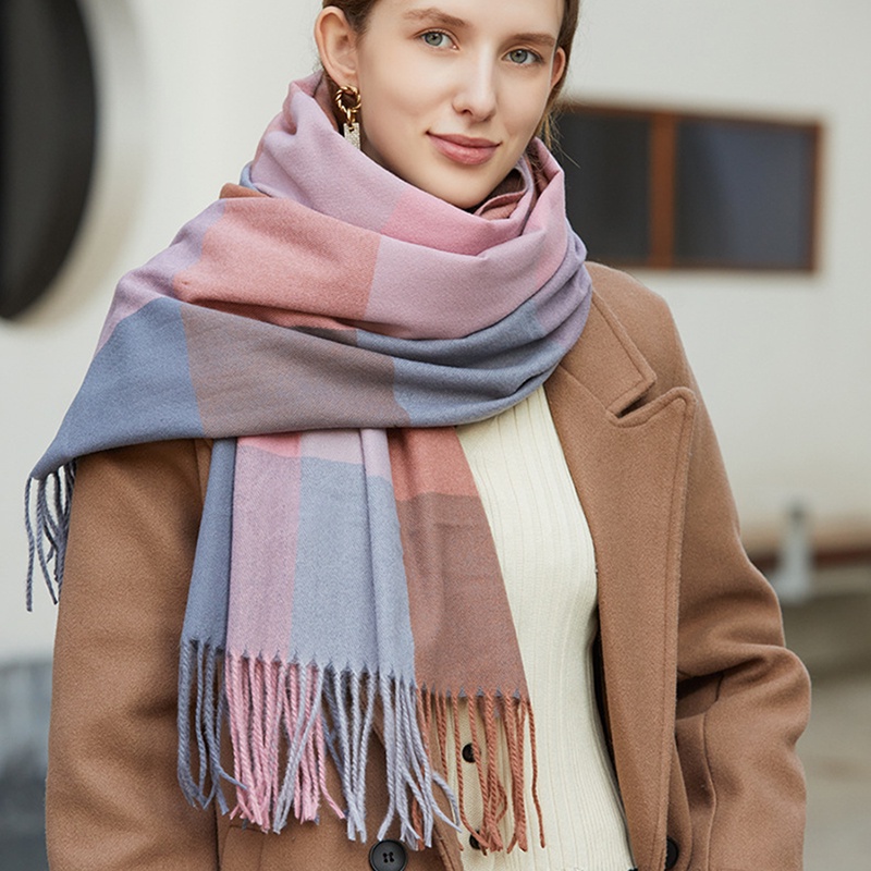 Khăn Quàng Cổ Nữ len cashmere dày mịn, Hàng Quảng Châu Siêu Đẹp
