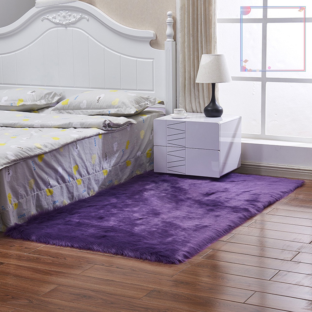Thảm Lông Trải Sàn Mềm Mại Hình Chữ Nhật / Vuông Dài do21