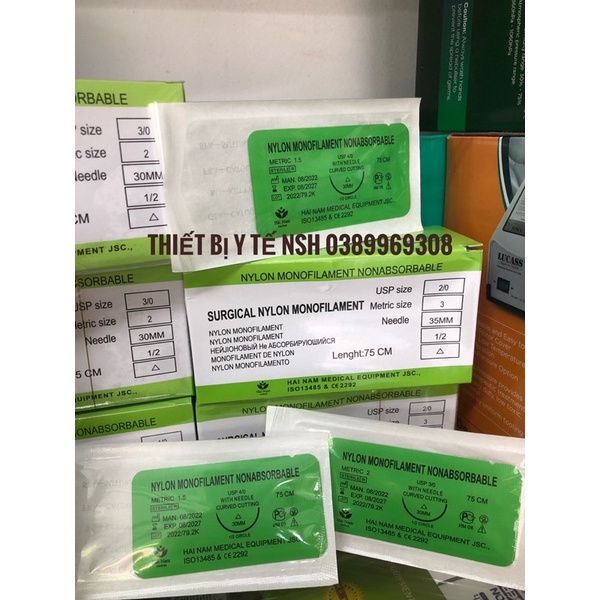❤️ Chỉ khâu y tế phẫu thuật nylon Hải Nam,chỉ khâu phẫu thuật nylon không tiêu 2/0 3/0 4/0 5/0 Hải Nam