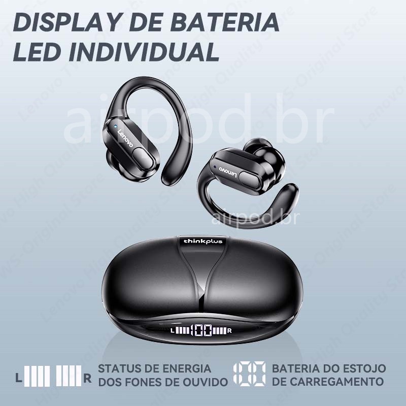 Tai nghe Bluetooth Lenovo XT80 Tai nghe thể thao không dây Bluetooth 5.3 với Móc micrô âm thanh nổi HiFi | BigBuy360 - bigbuy360.vn