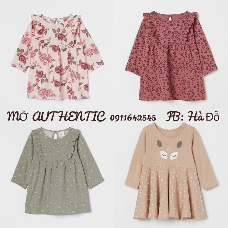 Váy cánh tiên bé gái dài tay HM Auth săn sale