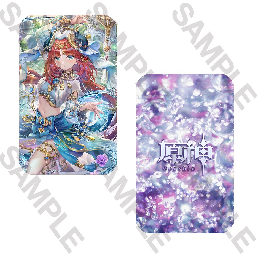 Ảnh card bo góc in hình GENSHIN IMPACT ver LOLI thẻ bo viền 5*8cm anime chibi game 1 tấm