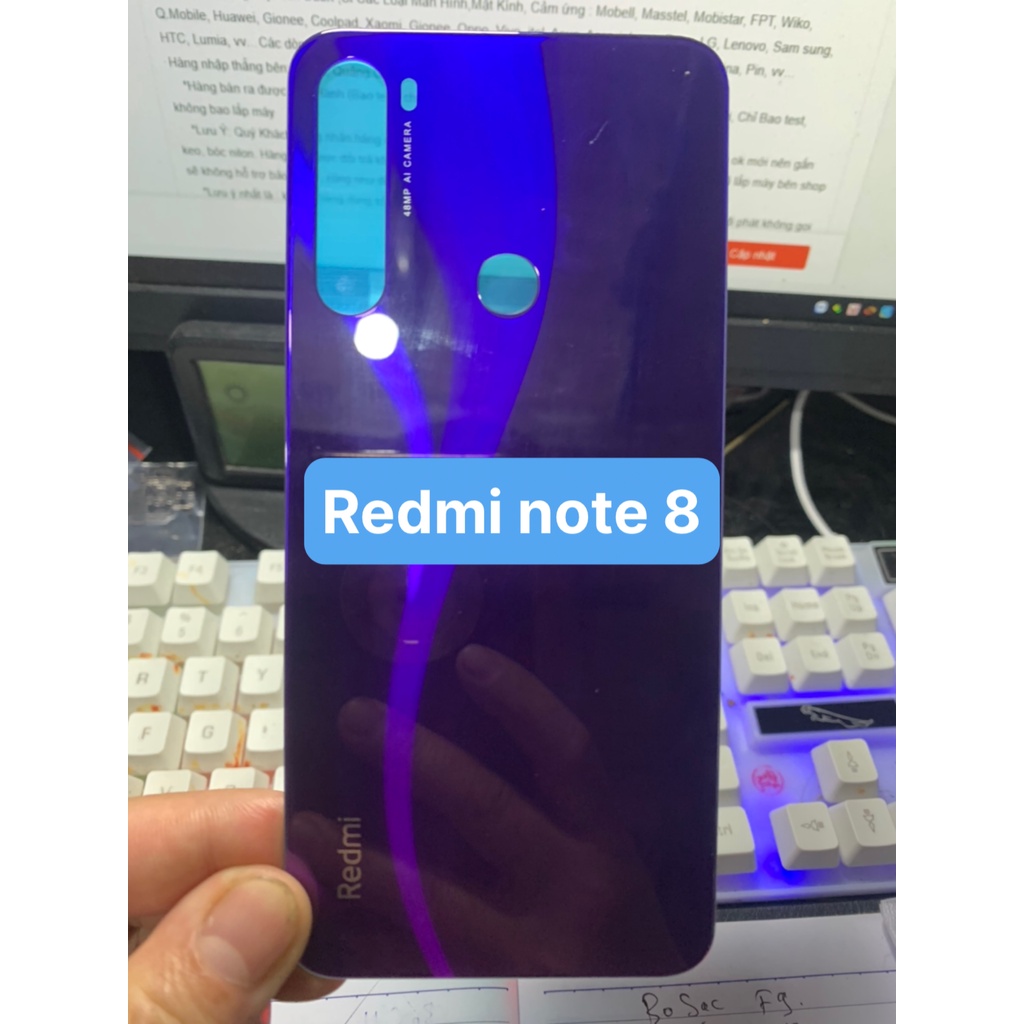 Kính lưng xiaomi redmi note 8