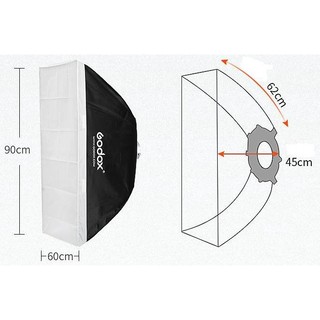Softbox 60x90cm Tản Sáng Cho Đèn Godox HL Studio