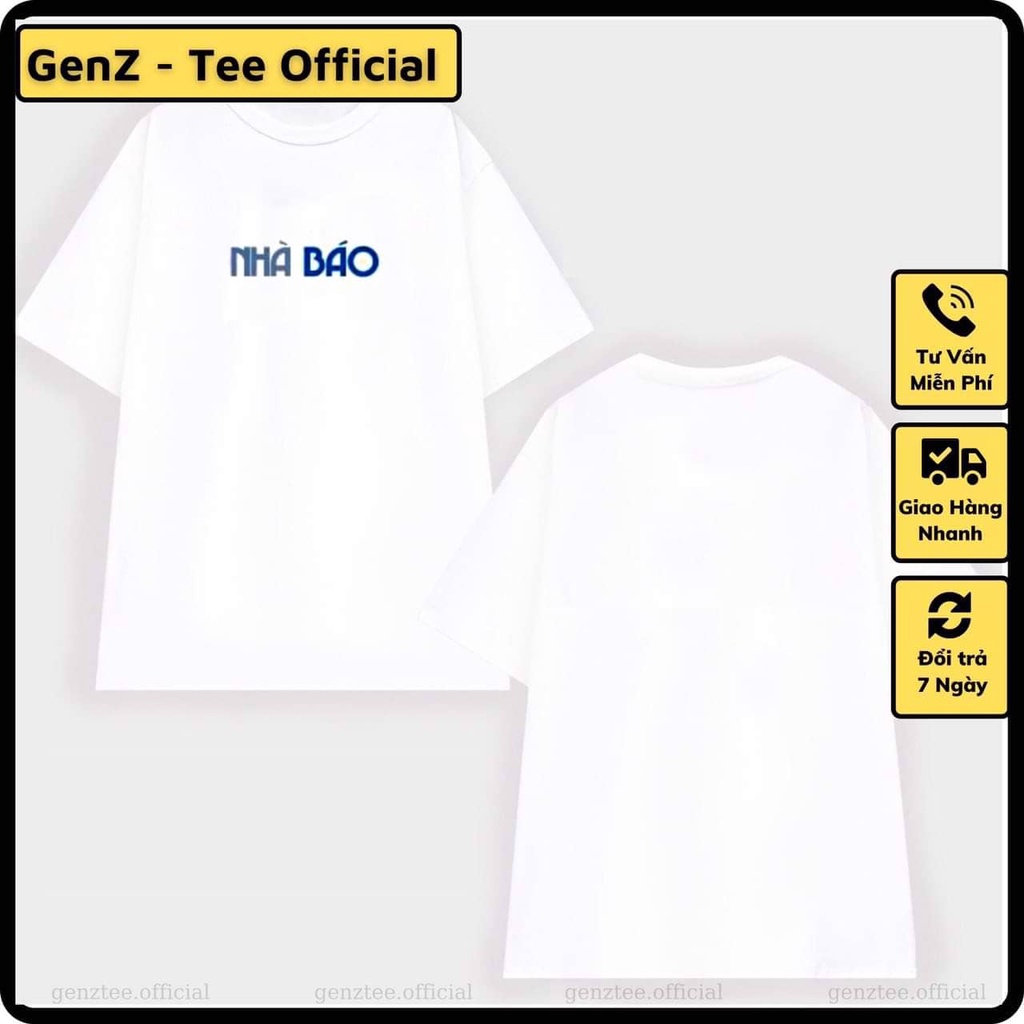Áo thun Nhà Báo, phong cách trẻ trung năng động form rộng nam nữ đủ size