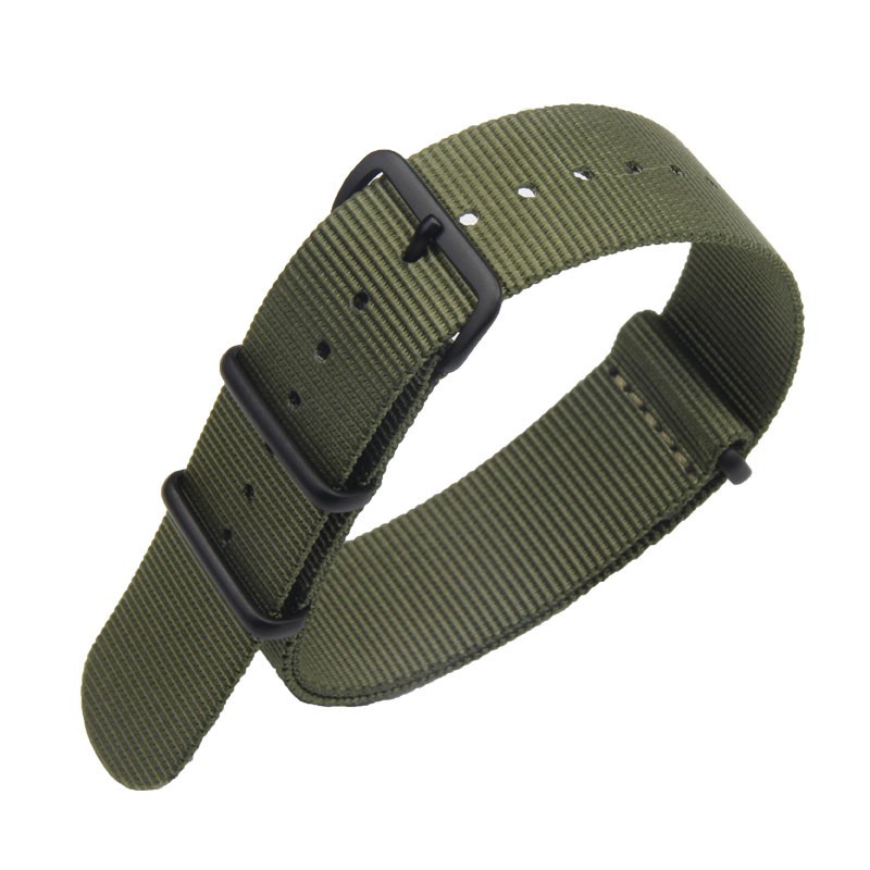 Quân Đội Xanh 20 Mm Nato Dây Nylon Quân Đội Thể Thao Vải Nylon Dây Khóa Thắt Lưng Cho 007 James Bond