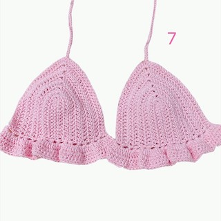 Bikini cherry Áo bikini len móc thủ công Bralette