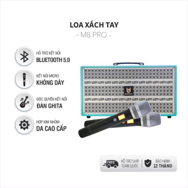 Loa Xách tay Quốc Tế Best SOUND M8 Pro Hay Nhất 2023-Bảo Hành 6 tháng