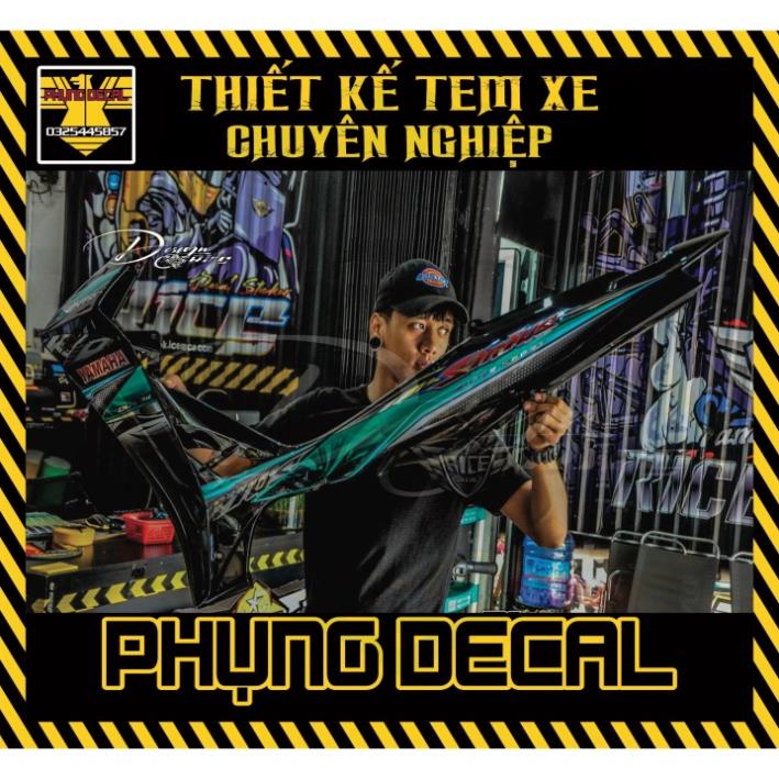 FREE SHIP + SALE SỐC +DECAL PVC 5 LỚP CHẤT LƯỢNG CAO Tem rời sirius xanh đen