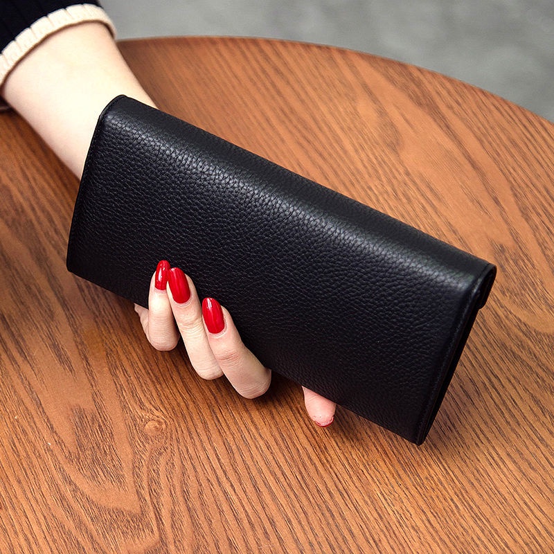 Ví Da Bò Dáng Dài Đa Năng Thời Trang Âu Mỹ Cao Cấp Cho Nữ