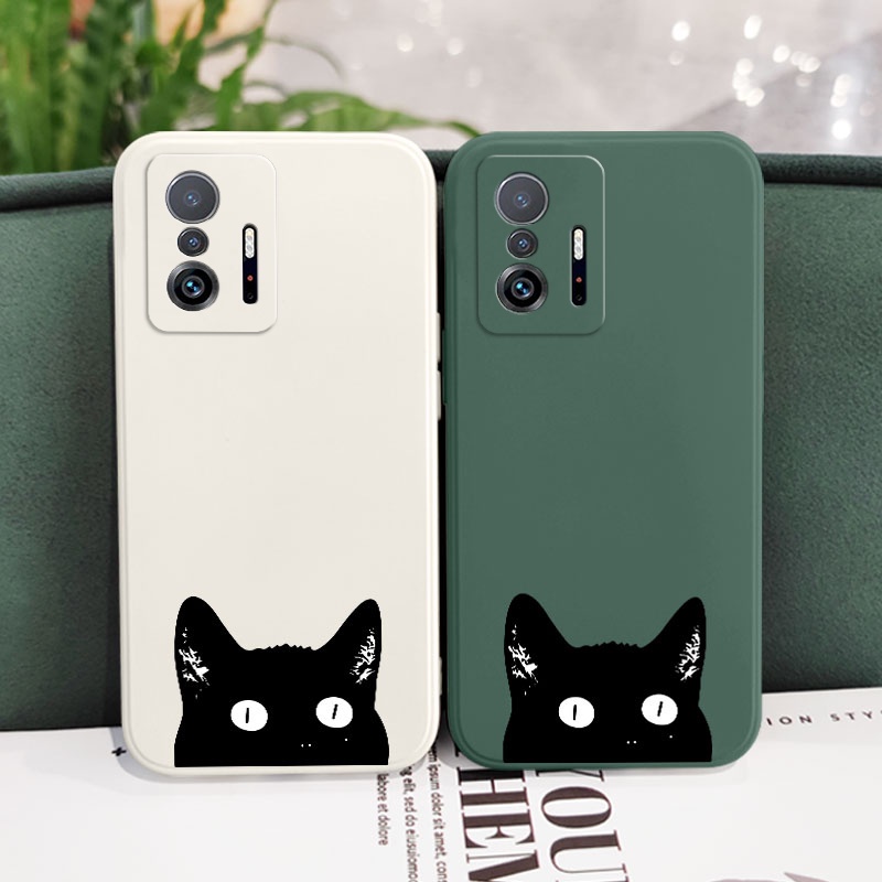 Đen Ốp Điện Thoại Hình Mèo Dễ Thương Cho xiaomi mi 13t 12t 11t 10t pro lite mi 9t pro