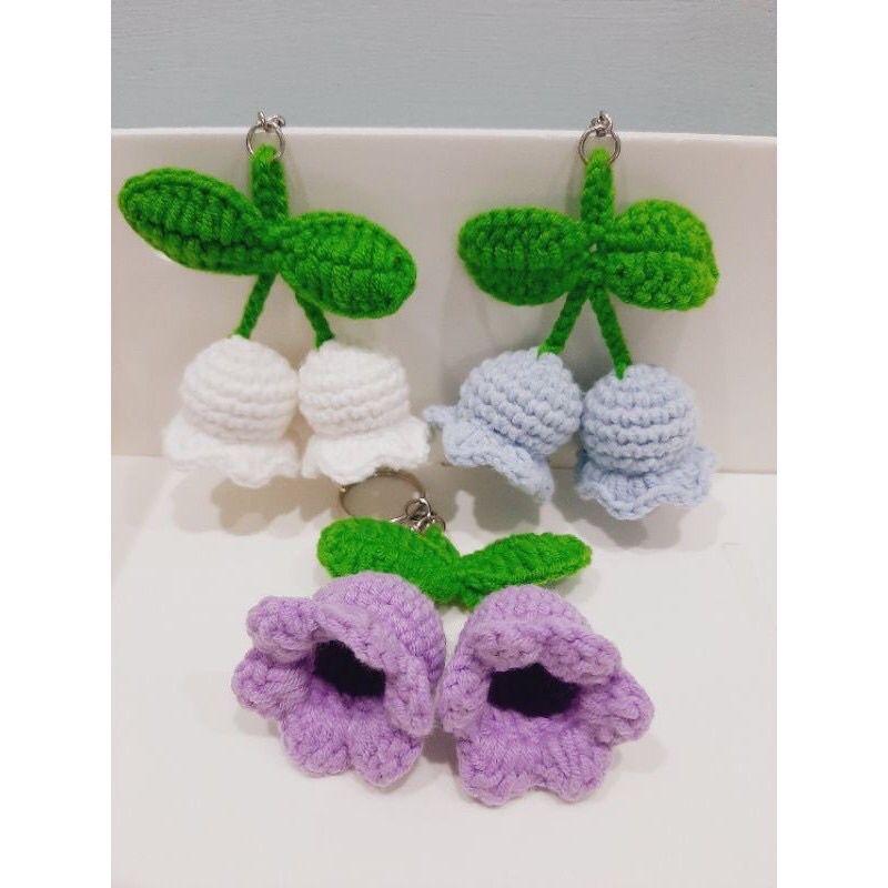 Hoa chuông móc bằng len