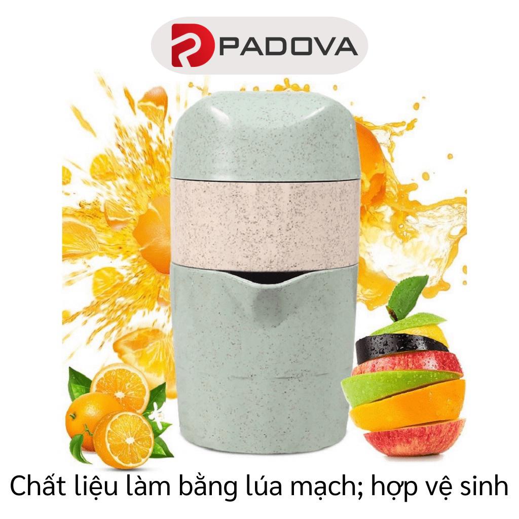 Dụng Cụ Vắt Cam Bằng Lúa Mạch Có Nắp Và Cốc 600ml Tiện Dụng PADOVA 7092
