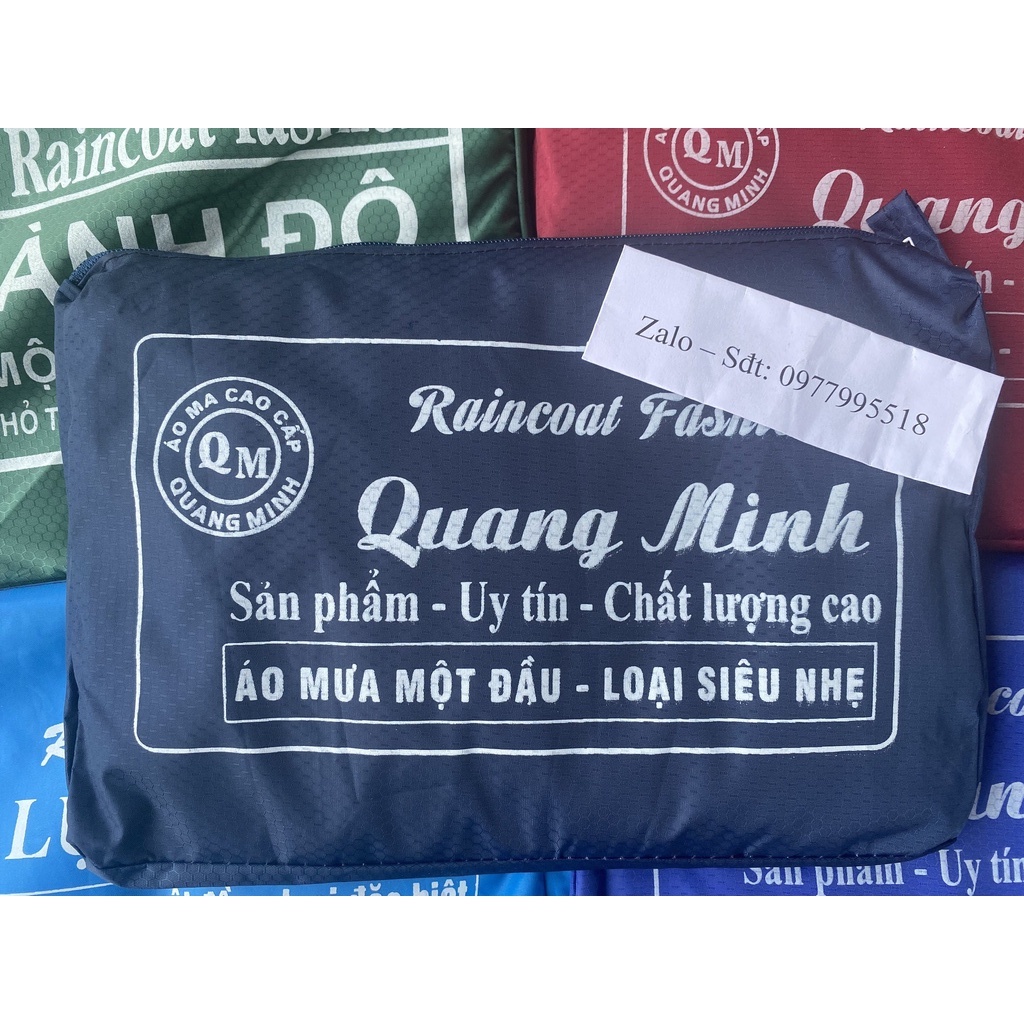 Combo 5 Áo Mưa Vải Dù 1 Đầu Siêu Nhẹ Có Kính