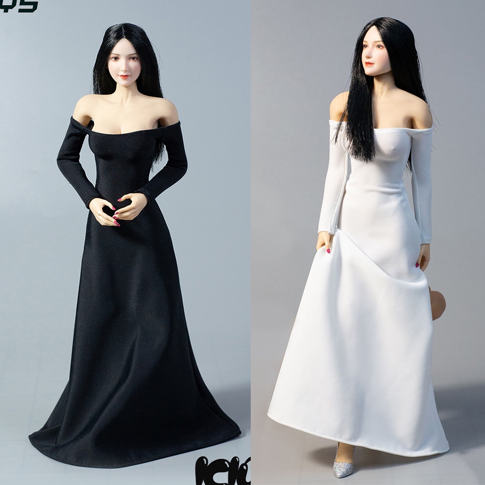 Đầm Mini Tay Dài Lệch Vai IC1002 1 / 6 Cho Búp Bê 12 Inch