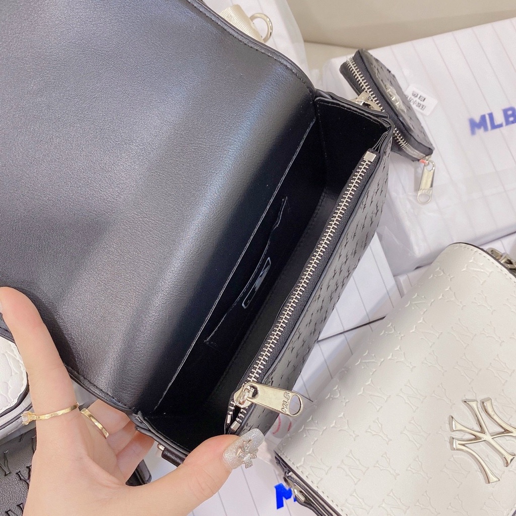 Túi xách nữ M.LB NY đeo chéo JanSi, dáng vuông dây đeo bản to size 18 Fullbox Tag Mac