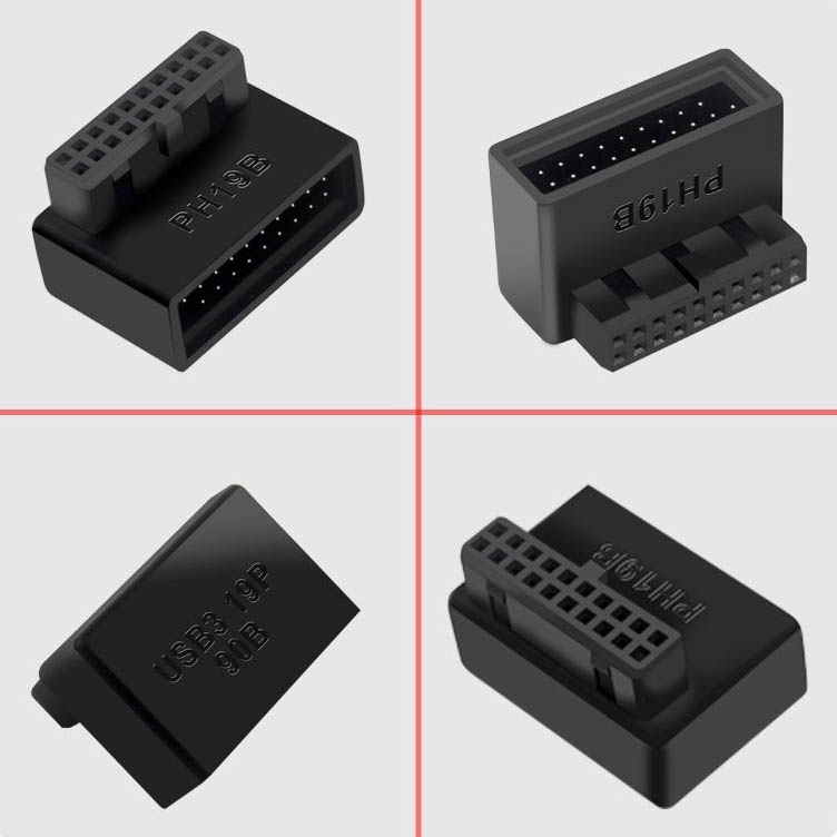 Cầu chuyển đảo góc / bẻ góc 90 độ cho dây USB 3.0 3.1 3.2, đi dây gọn gàng, thông thoáng