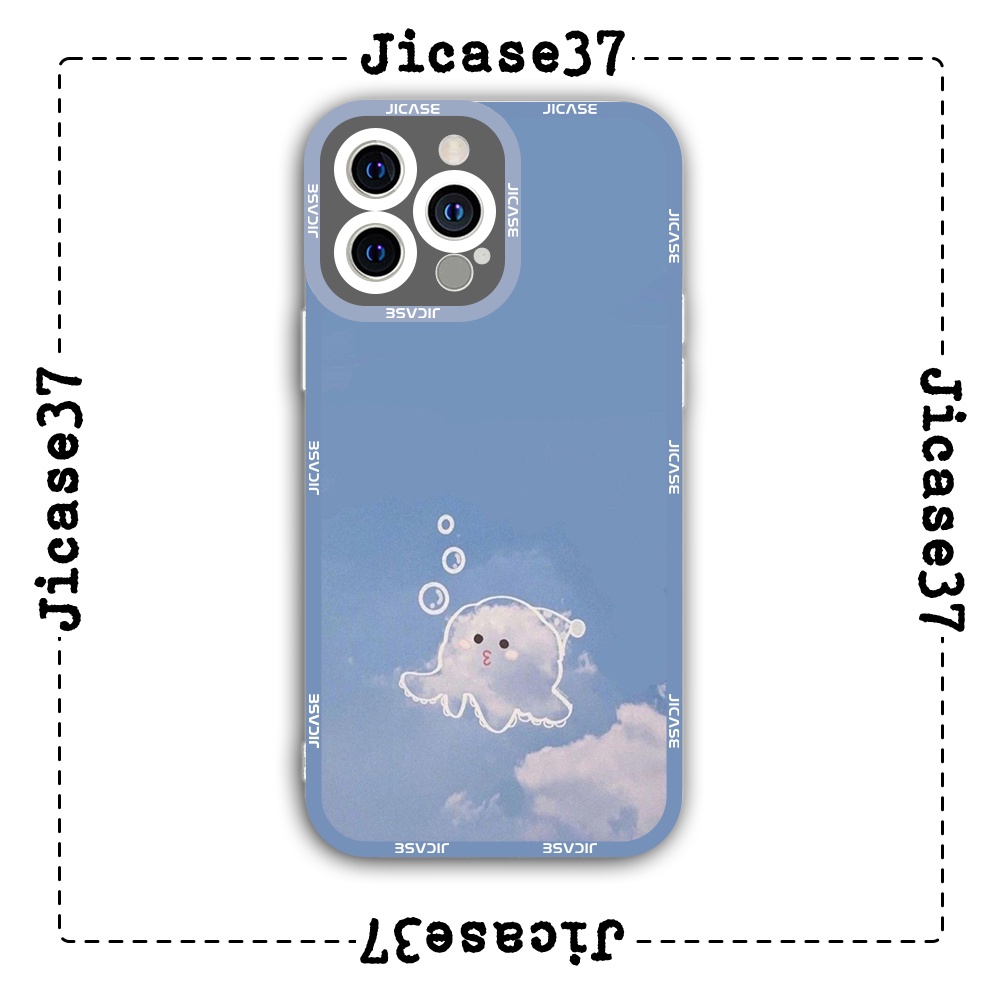 Ốp lưng iPhone Cạnh Vuông Jicase Đám mây bạch tuộc