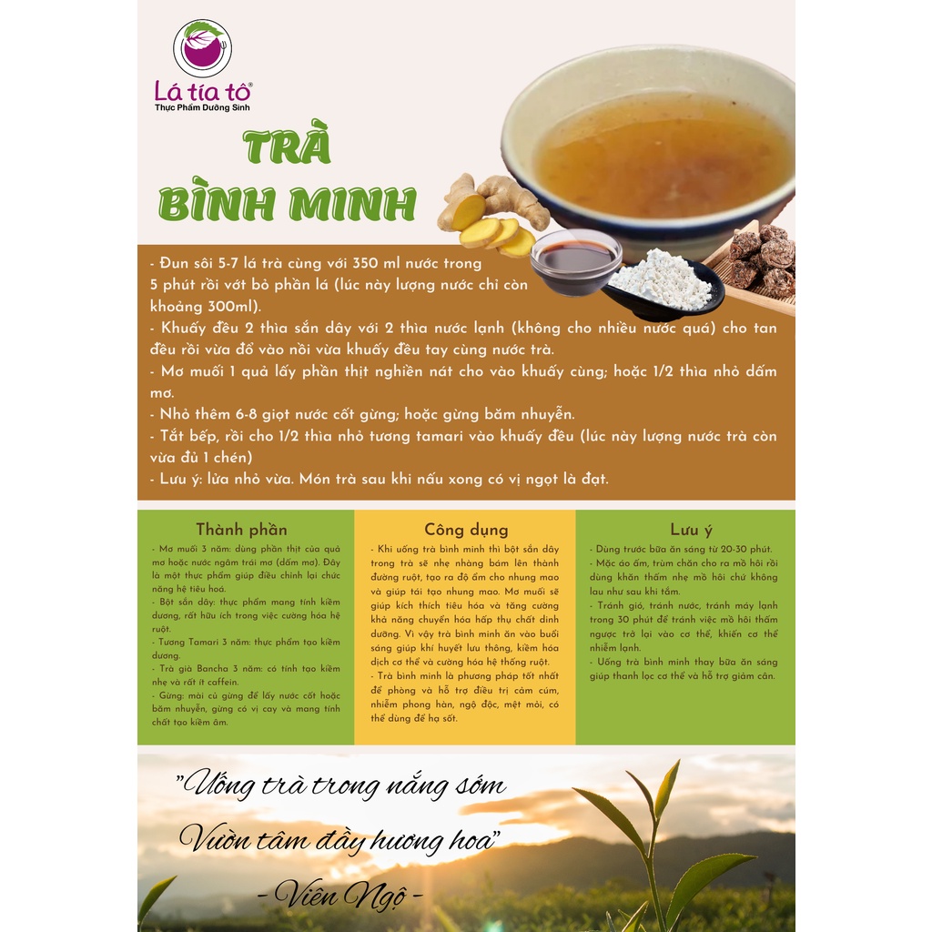 BỘT SẮN DÂY NGUYÊN CHẤT 250gr - LÁ TÍA TÔ