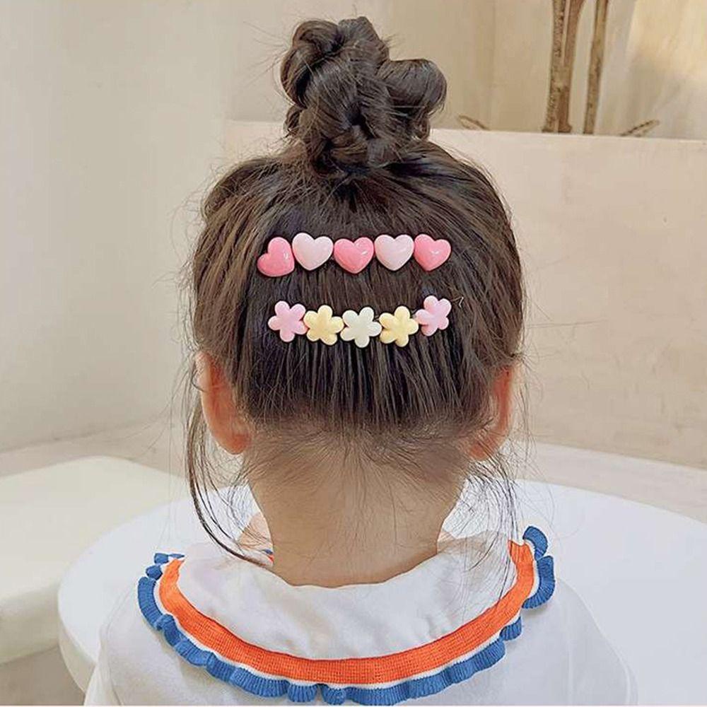 Epoch Lược Cài Tóc Hình Ngôi Sao / Trái Tim Nhiều Màu Sắc Dễ Thương Cho Bé