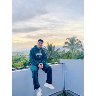 Bộ Quần Áo Hoodie Thụng Mũ 2 Lớp Màu Xanh Emerald Hot Hit 2022 - Siêu Mịn Ấm Áp Thấm Hút Mồ Hôi