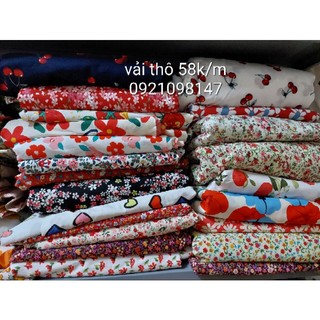 Vải thô hoa khổ 1m5