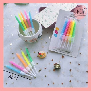 Nến Xoắn Ngắn Pastel Trang Trí Bánh Kem