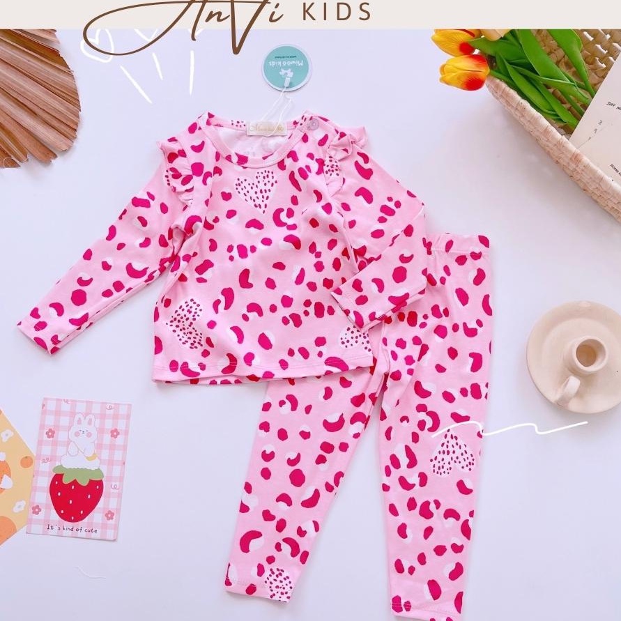 Set Đồ Bộ Quần Dài, Tay Dài Phối Cánh Tiên Chất Thun borip Mềm Mại Cho Bé gái