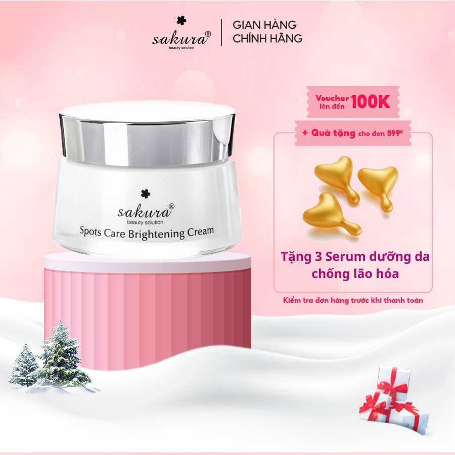 Kem dưỡng da trắng sáng Sakura Spots Care Brightening Cream mờ nám sạm 45g