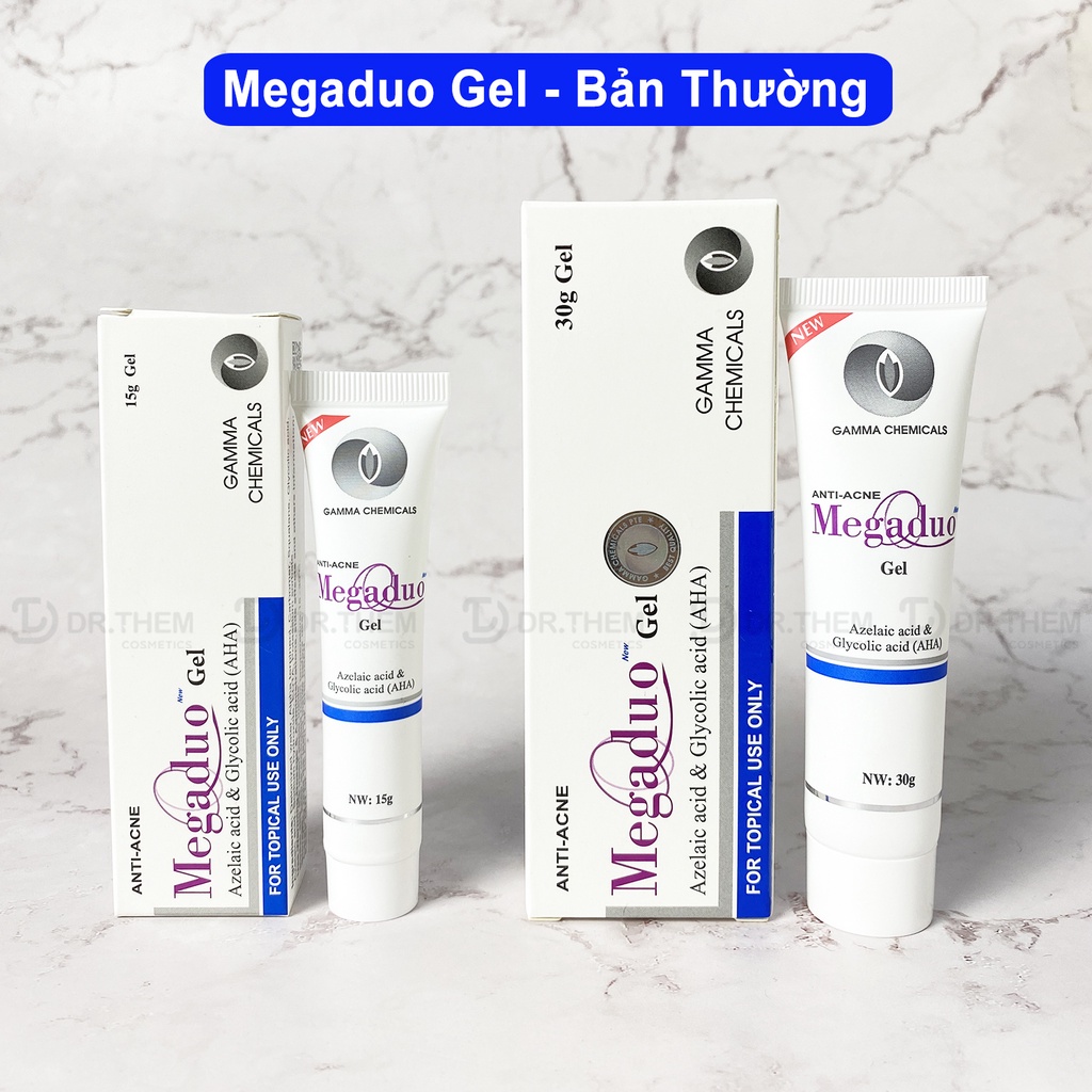 Megaduo Gel/Plus Gamma 15g-30g, Gel Giảm Mụn Ẩn, Thâm, Đầu Đen Cho Da Dầu Mụn - Dr Thêm