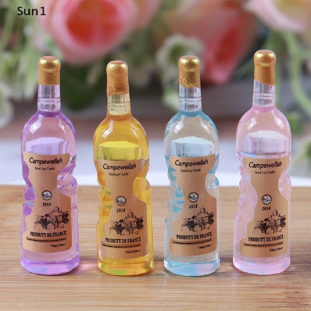 Set 1: 10 Chai Rượu Vang Mini Trang Trí Nhà Búp Bê