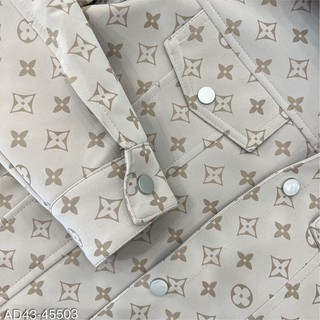 Áo khoác Da Vân L.V Cổ Lông New
