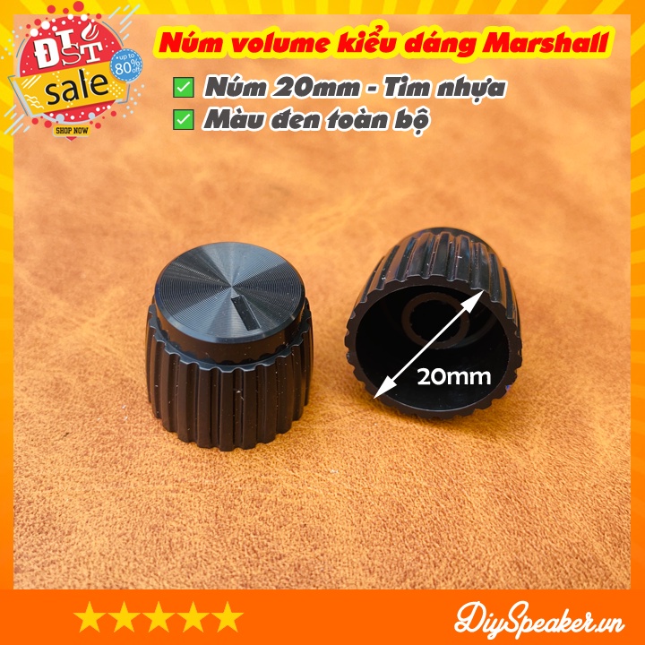 Núm Volume, núm vặn Marshall tim đồng vàng -