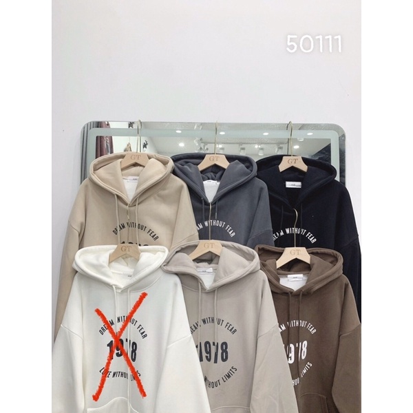 Áo hoodie nỉ lót nhung 1978 M660