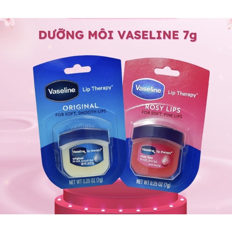 Son dưỡng môi Vaseline Lip Therapy 7g Original and Rosy Lips Giúp môi căng mọng, dưỡng ẩm, hồng hào tự nhiên