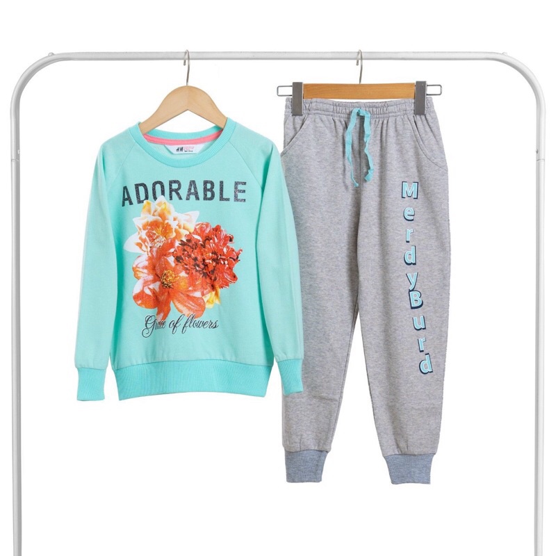 BỘ NỈ DA CÁ HM CHO BÉ GÁI size 20-52kg  nỉ mềm, xịn xò