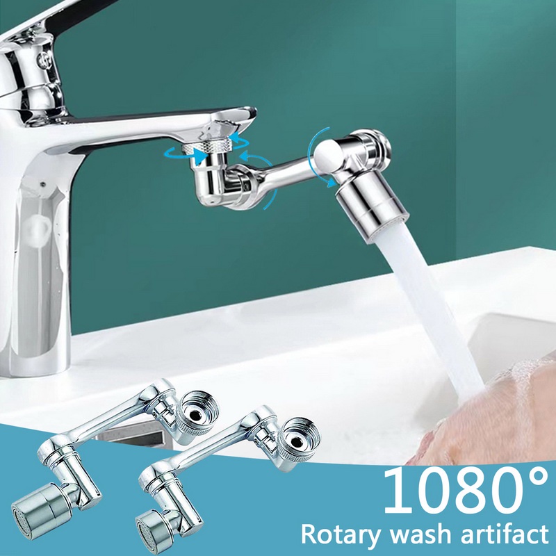 Đầu Nối Vòi Nước INOX Thông Minh Xoay 1080° Khớp nối vòi nước Cho Bồn Rửa Với 2 Chế Độ Phun Nước Tiết kiệm