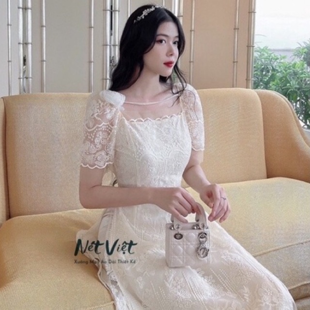 Áo dài cách tân nữ thiết kế tay lỡ cao cấp bống xinh design mặc đi chơi, đi tiệc xinh