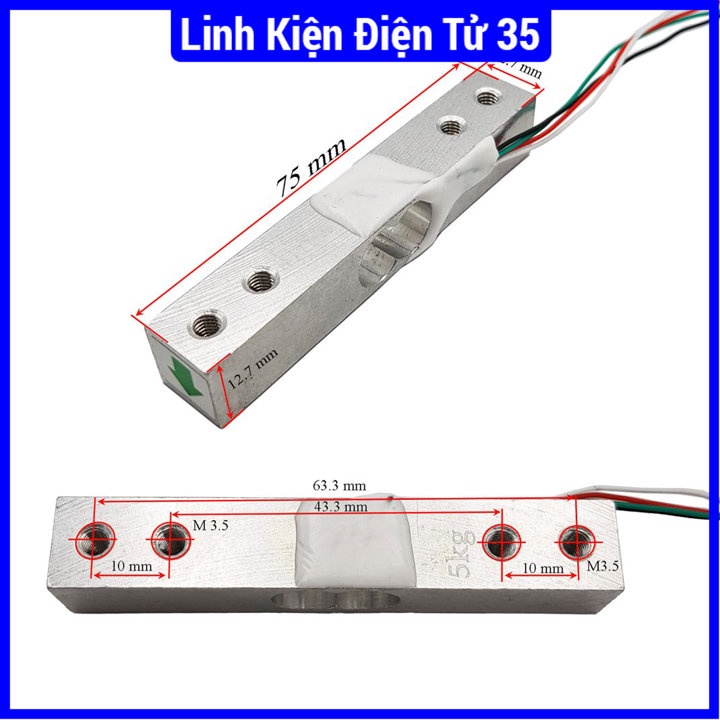 LoadCell cảm biến khối lượng 1kg/5kg/10kg/20kg