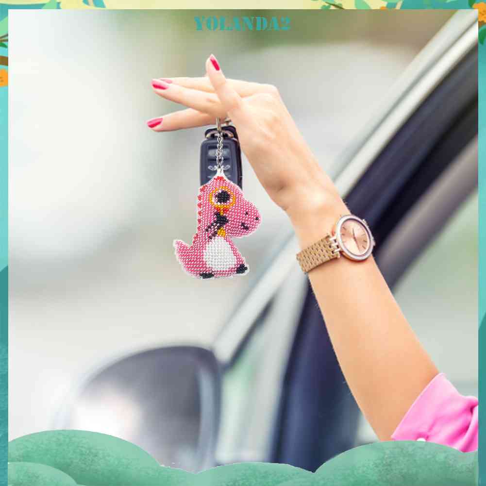 Móc Khóa Thêu Chữ Thập Đính Hạt Toàn Diện Chính Xác DIY