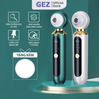  Máy hút mụn kính lúp 3 chức năng tích hợp đèn led Hút sạch mụn đầu đen mụn cám bã nhờn 