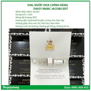 Vial nước hoa Nữ chính hãng Daisy Marc Jacobs EDT