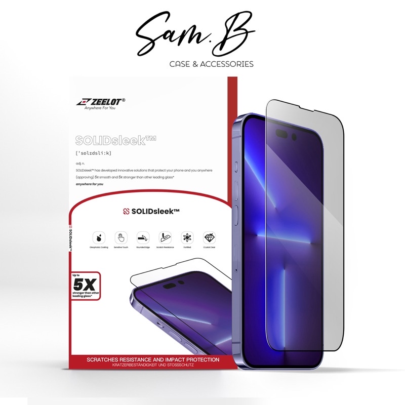 Kính Cường Lực / Chống Vân Tay / Chống Nhìn Trộm ZEELOT Cho iPhone 14 / 14 Plus / 14 Pro / 14 Pro Max - Hàng chính hãng