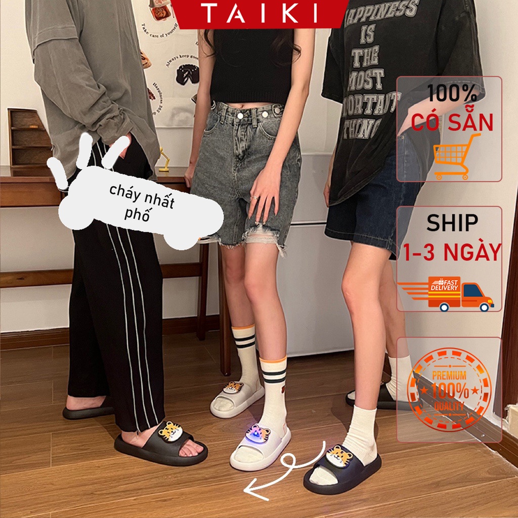 Dép Có Đèn Led Phát Sáng nam nữ TAIKI, Dép Lê chất liệu cao su non không  mùi, chống trơn trượt