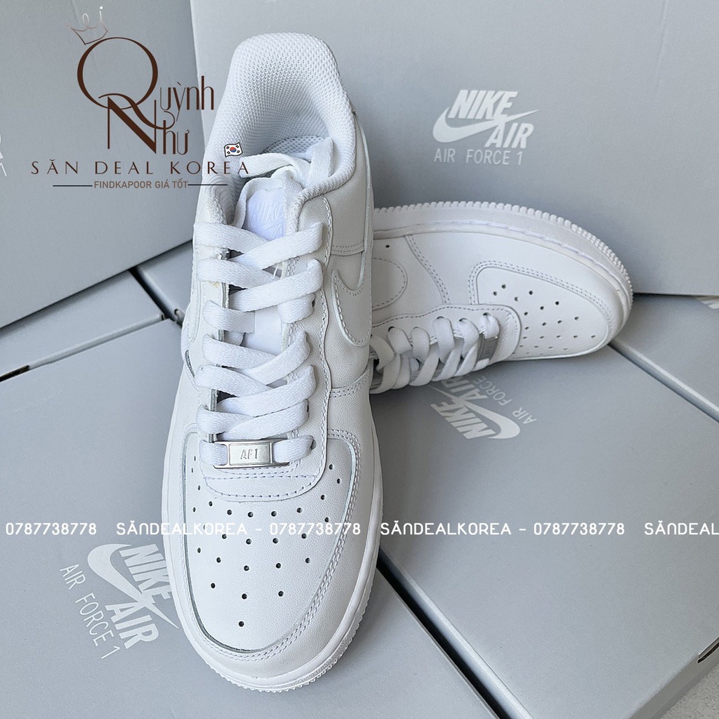 Giày Nike 𝐀𝐢𝐫 𝐅𝐨𝐫𝐜𝐞 𝟏 𝐋𝐨𝐰 07' 𝐀𝐥𝐥 𝐖𝐡𝐢𝐭𝐞 sẵn size nữ