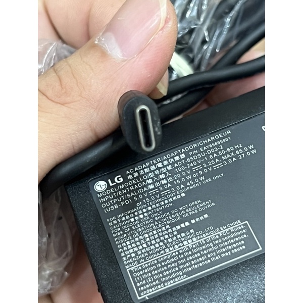 sạc laptop LG 65w chân type c chính hãng